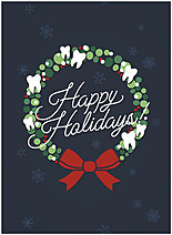 Select a verse or write your own. Dental Wreath Holiday Card D1547U-A